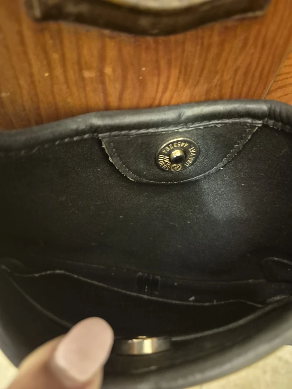 Vintage Rare Coach Ergo 9027 Black Leather Crescent Shoulder Bag